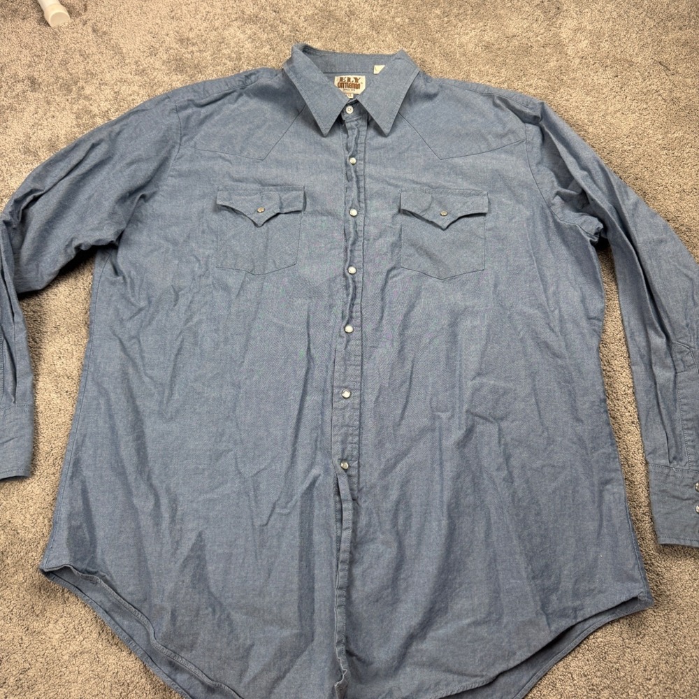 Ely Cattleman Men's XL Long Sleeve Button Up Pearl Snap Western